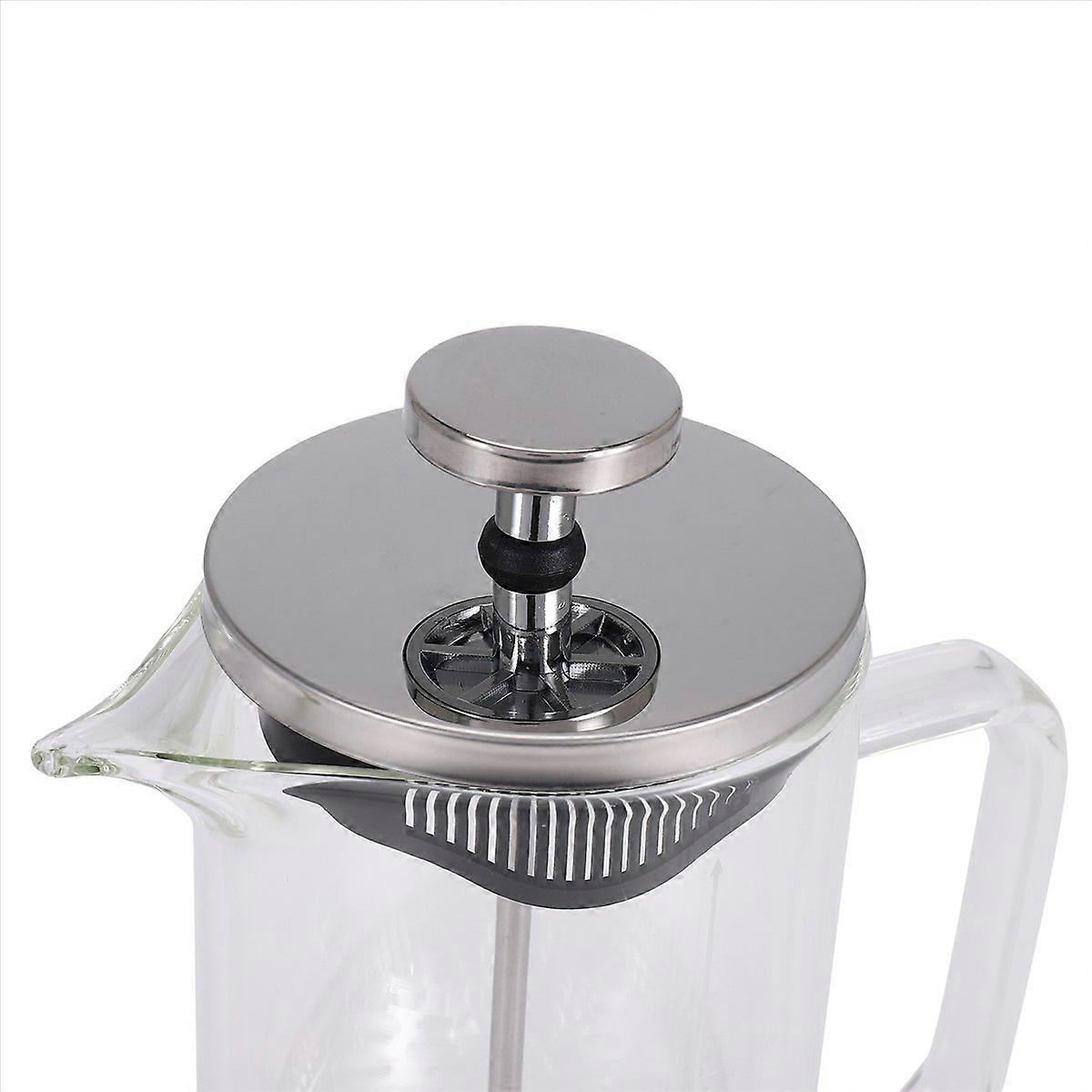 Double Layer High Borosilicate Glass Press Pot with Scale