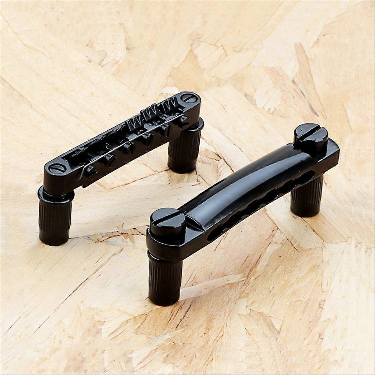 12 String Saddle Tune-O-Matic Bridge & Tailpiece Set (Black)