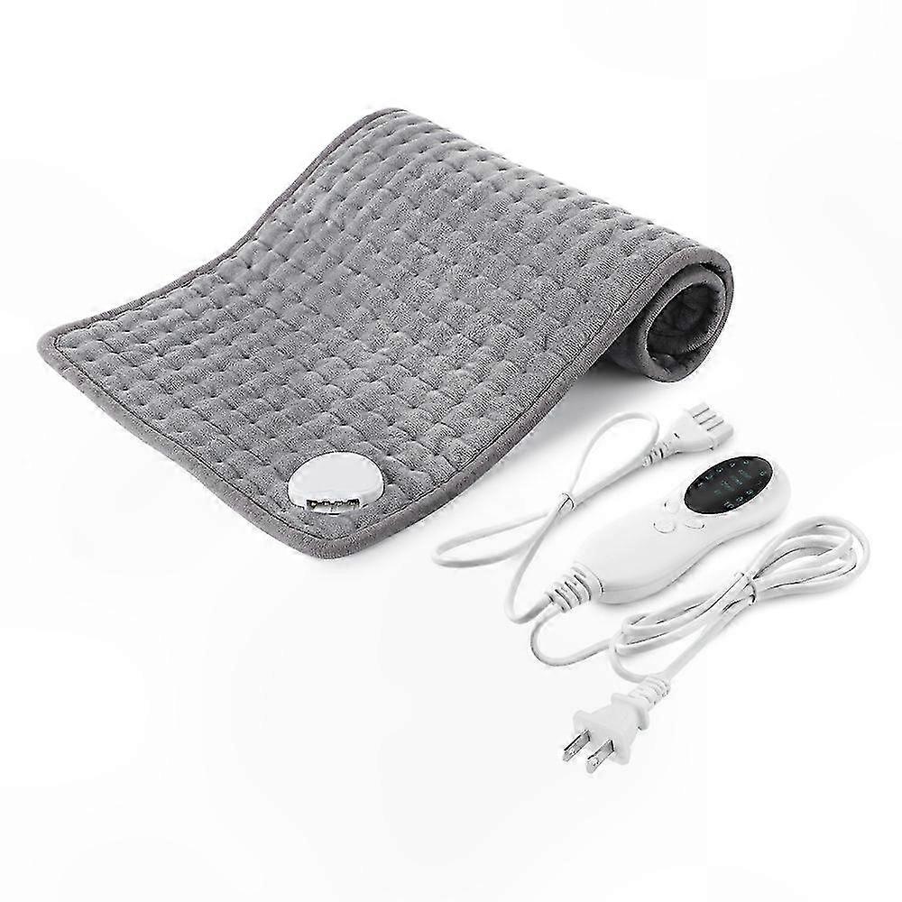 Electric Heating Pad for Pain Relief, 60x30cm Heating Blanket with 10 Temperature Settings, Cervical and Lumbar Support, Auto Timer Function
