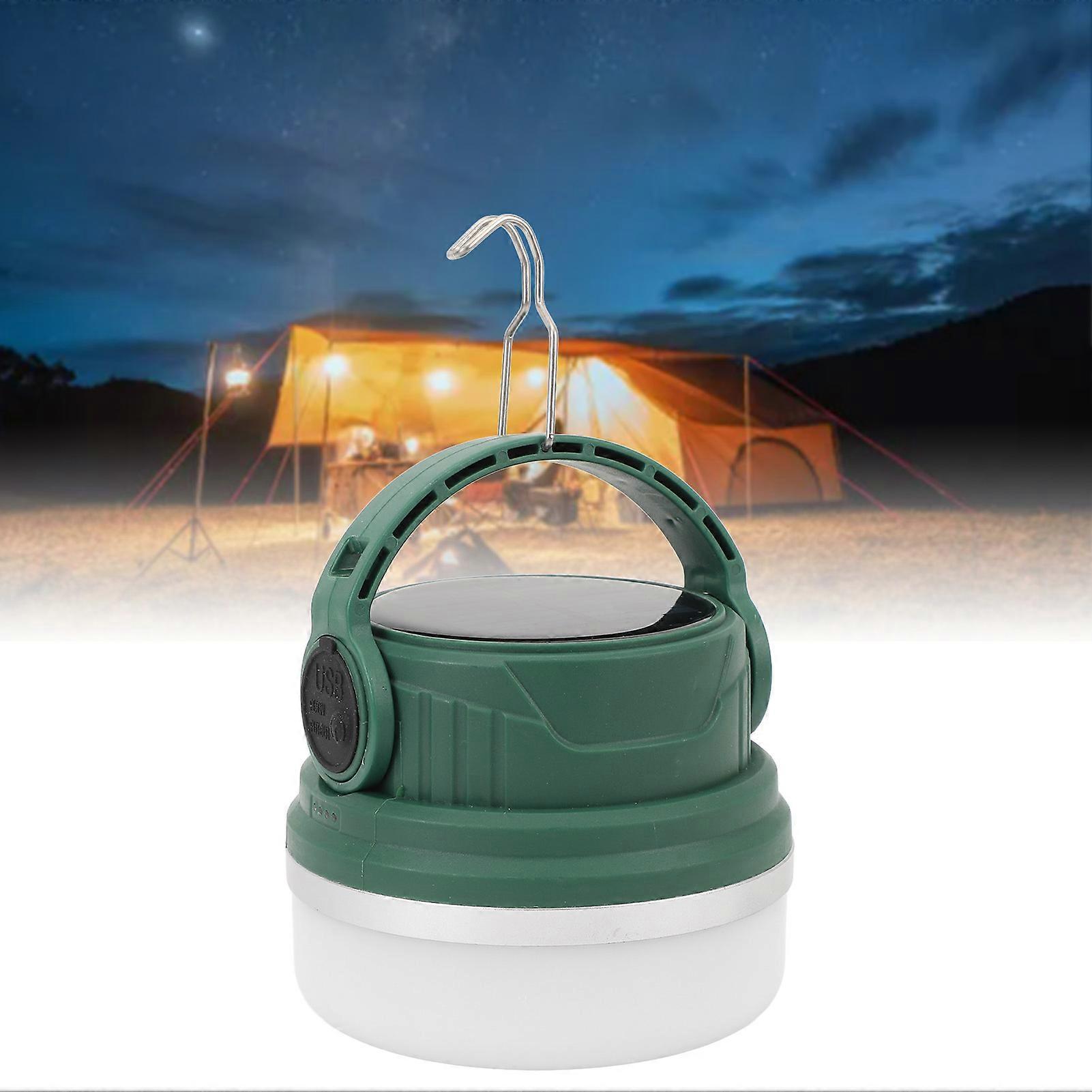 Camping Lantern 28 LED Beads High Brightness Portable Lamp Type C Charging Light for Outdoor Illumination Green 