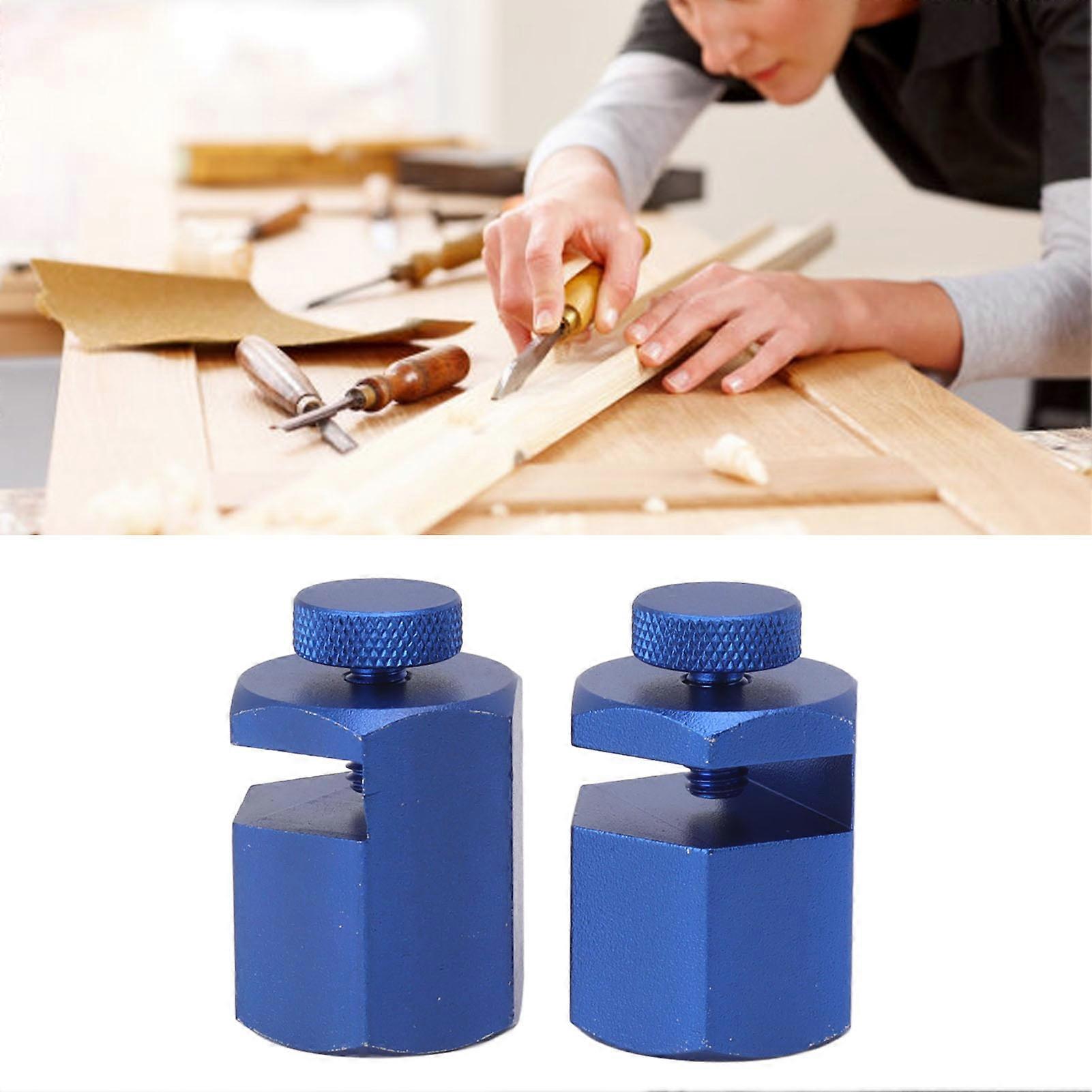 2PCS Stair Guages Knobs Aluminium Alloy Stair Stringer Layout Tool for Framing Square Carpentry Rafter Blue 