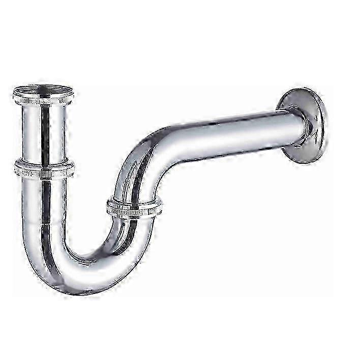 Universal Siphon for Washbasins & Sinks - Tubular Sink Drain with Cleaning Holes & Instructions - Adaptive Plumbing Solution