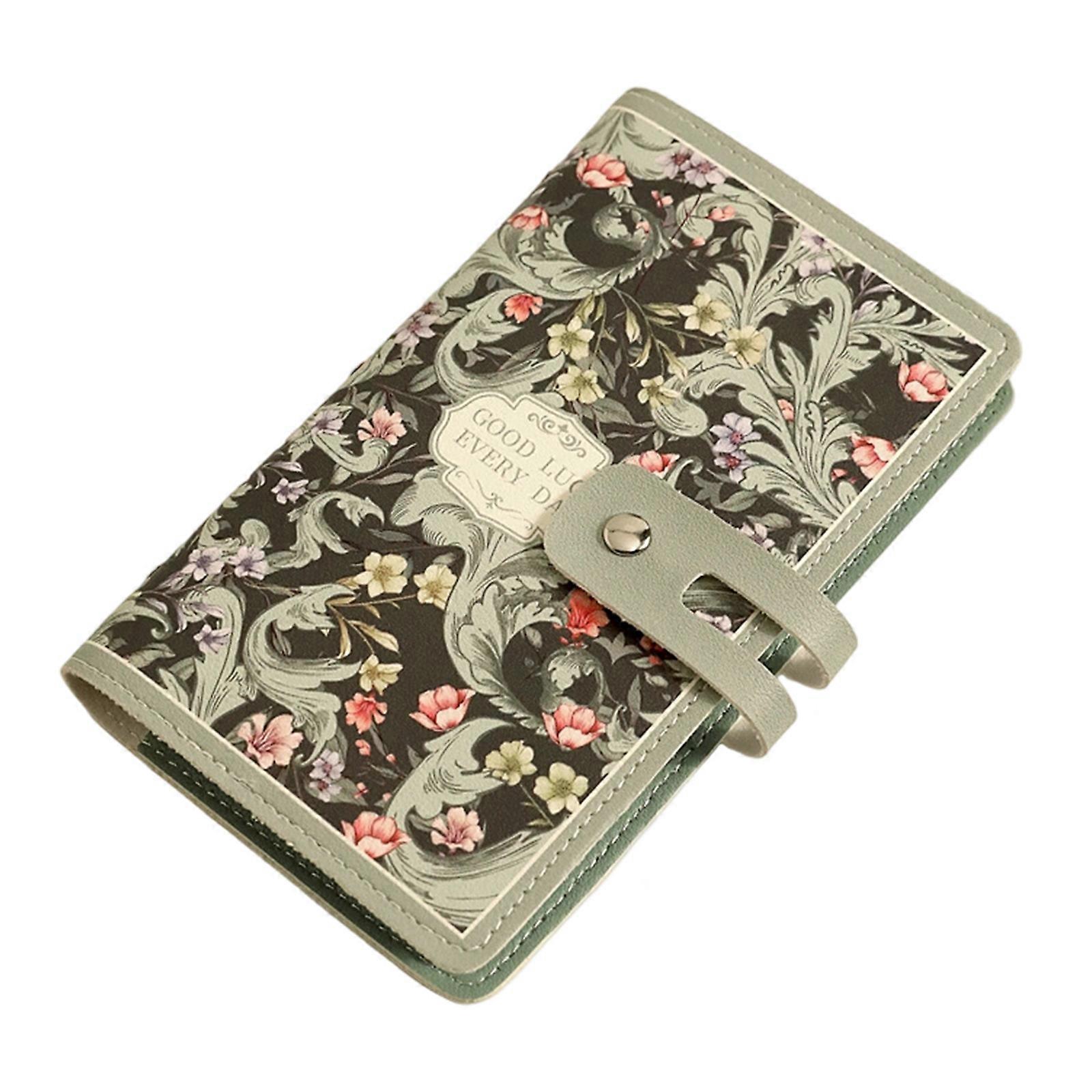 Trendy Multifunctional Card Wallet Portable Size Holds 20 Cards Sturdy PVC Materials for Travel and Daily Use  Eden Flower Mirror