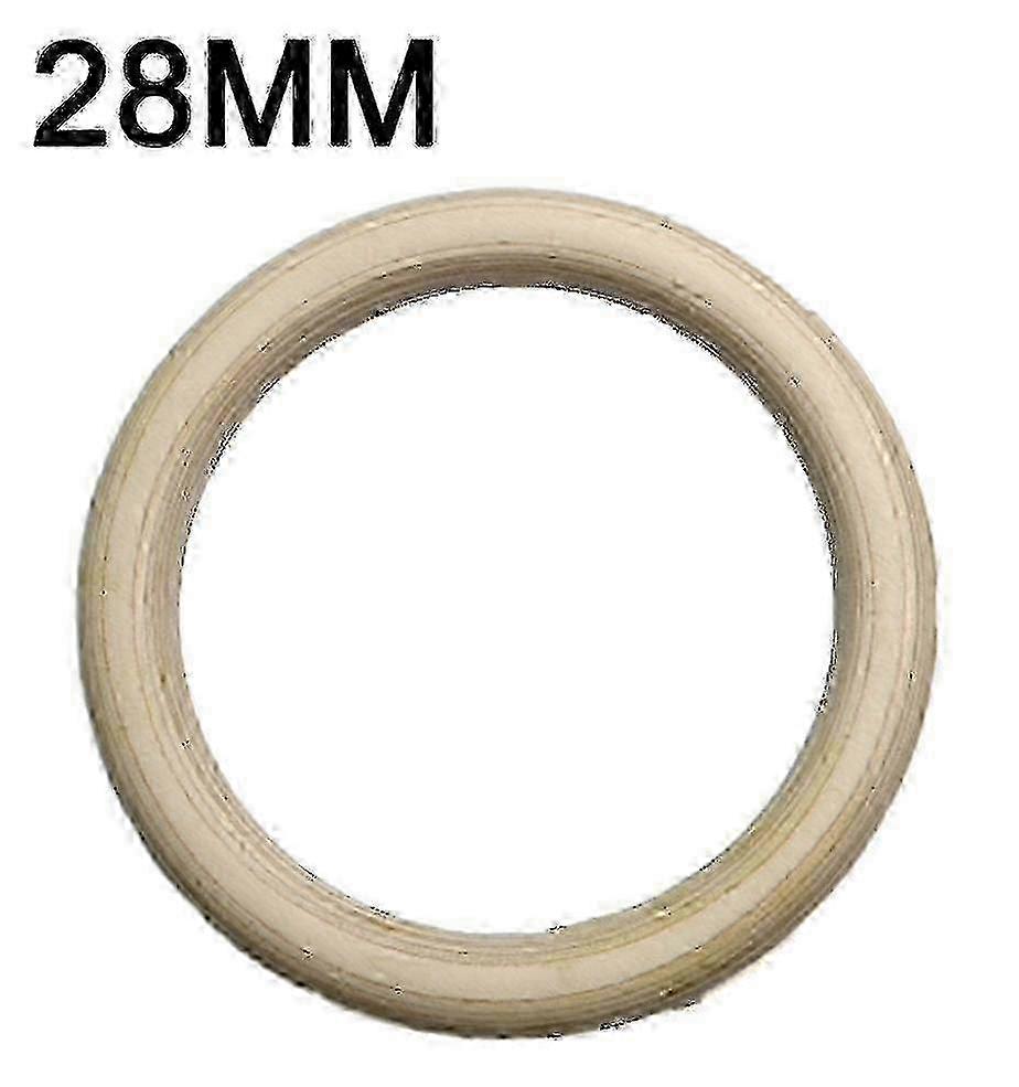 32mm Wooden Calisthenics Rings with Adjustable Straps for Functional Training