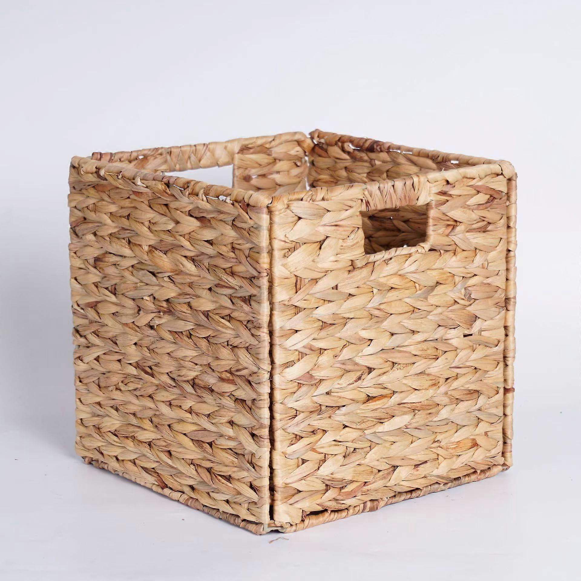 Foldable Wicker Storage Baskets MoldResistant EasytoClean Handwoven Organizer Box 32x32x32 CM For Pantry, Closet
