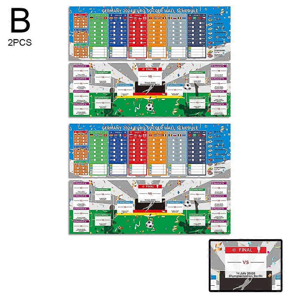 UEFA EURO 2024 Schedule Banner 30x90cm With 24 Team Flags Easy Record Results Perfect For Fan Parties Home Bar Decor