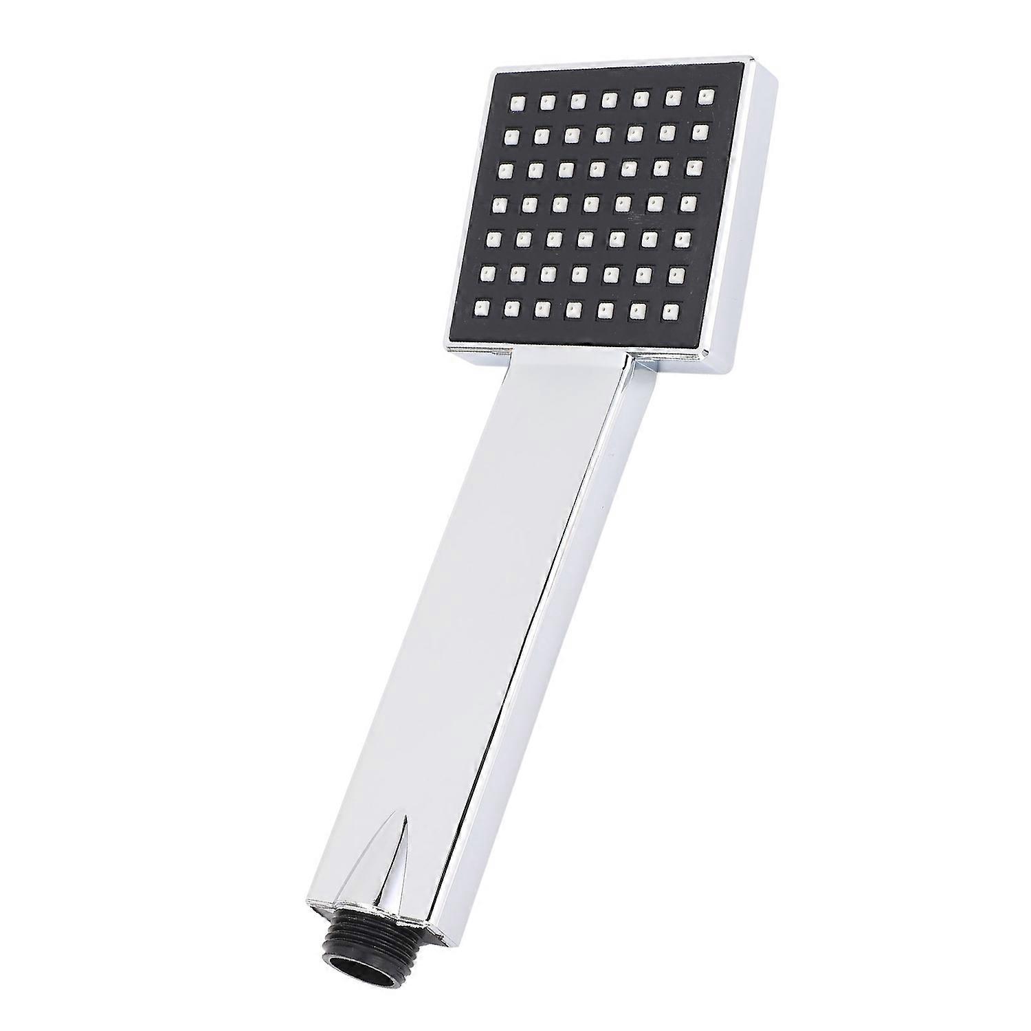 Square Handheld Shower Head Single High End Shower Head Top Spray Silver