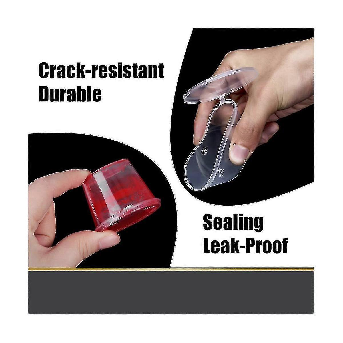 蓋付き小型プラスチック容器100個、25ml小型ソースポットプラスチックポットゼリーポットSa