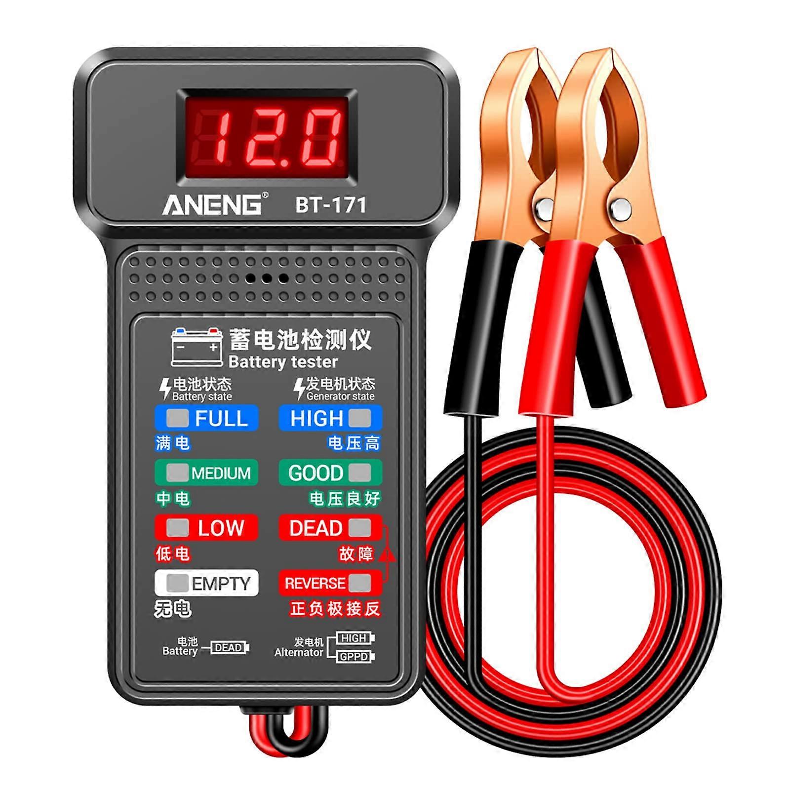 12V Car Battery Tester Voltage Test Digital Alternator Cranking And Charging Car Diagnostic Tool Compact