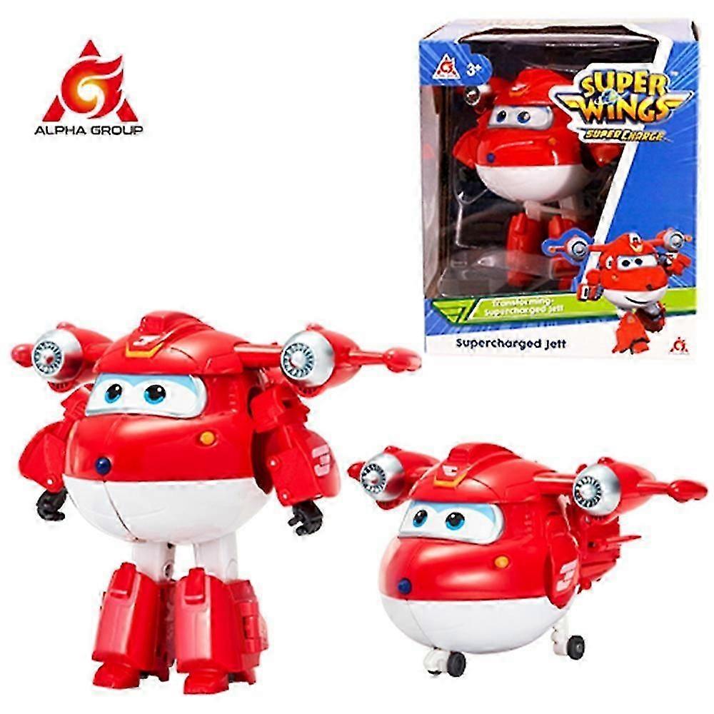 Super Wings 5" Transforming Jett, Dizzy, Donnie Actionfigurer - Robotleksaker fr barnflygplan