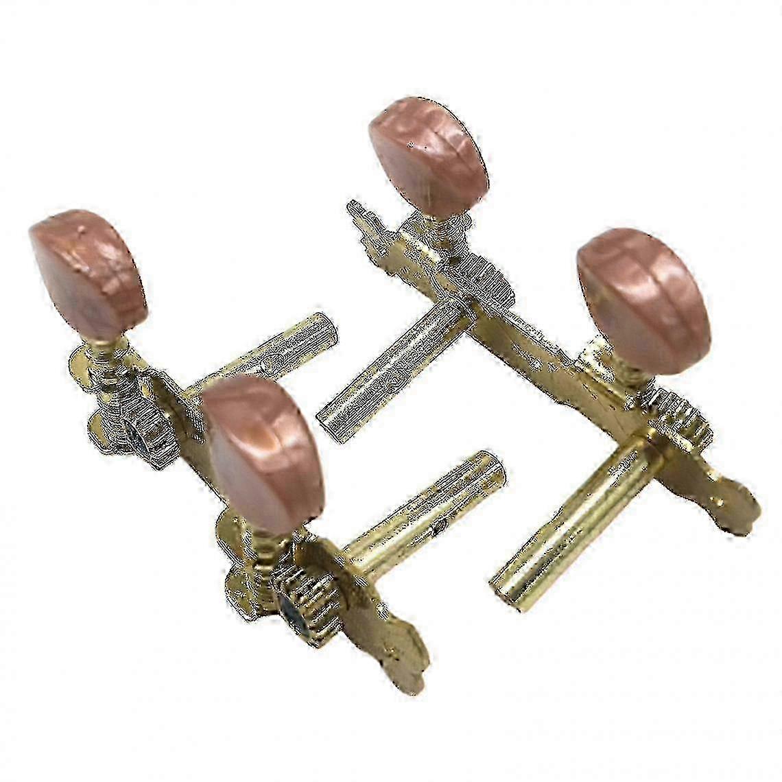 z Gold Plated Tuning Keys with Screws for Mini Guitar, Bass & Ukulele - 4 Strings, 2R2L Design