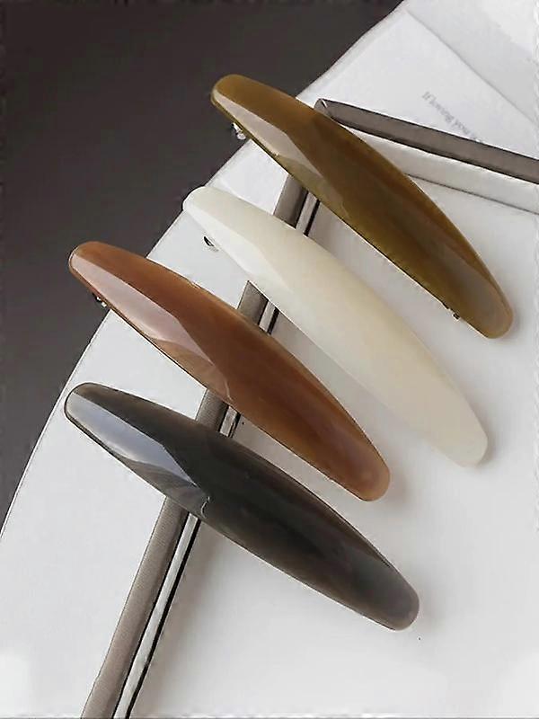 Lot de 4 pinces à cheveux simples et colorées, à une rangée, à ressort, pour cheveux épais, style décontracté, accessoires de coiffure polyvalents