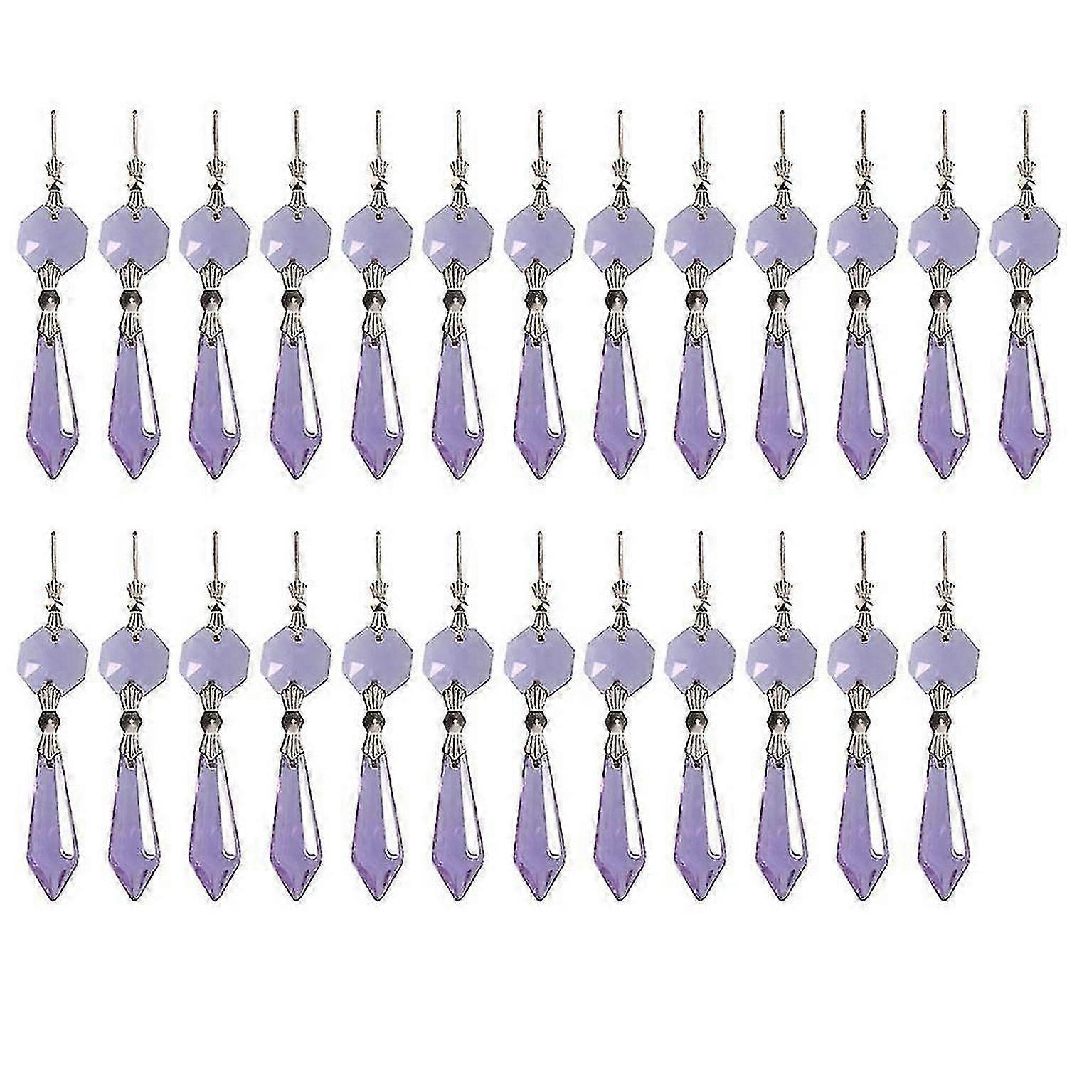 25db Kristályok dísz színes szivárványkészítő kristálycsillár prizmák jégcsap csepp medálok