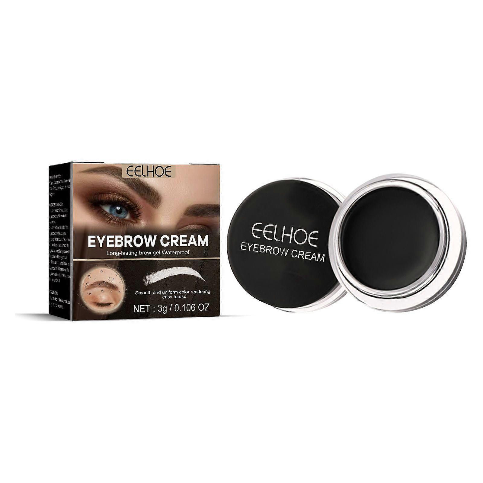 EELHOE The Black Eyebrow Dye Cream Is Smooth, Color-Holding, Waterproof And Non-Smudge, Creating A Three-Dimensional, Long-Lasting, Natural And Wild E