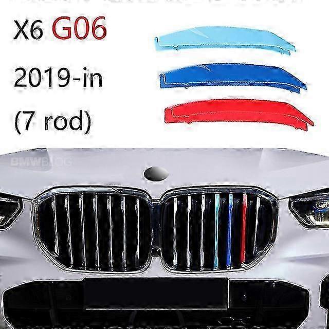 3-Piece Car Grille Trim Set Compatible with X1 X2 X3 X4 X5 X6 X7 Z4 E84 F48 F39 F25 F26 E83 E70 E71 F15 F16 G05 G01 G02 G06 G07 M Sport