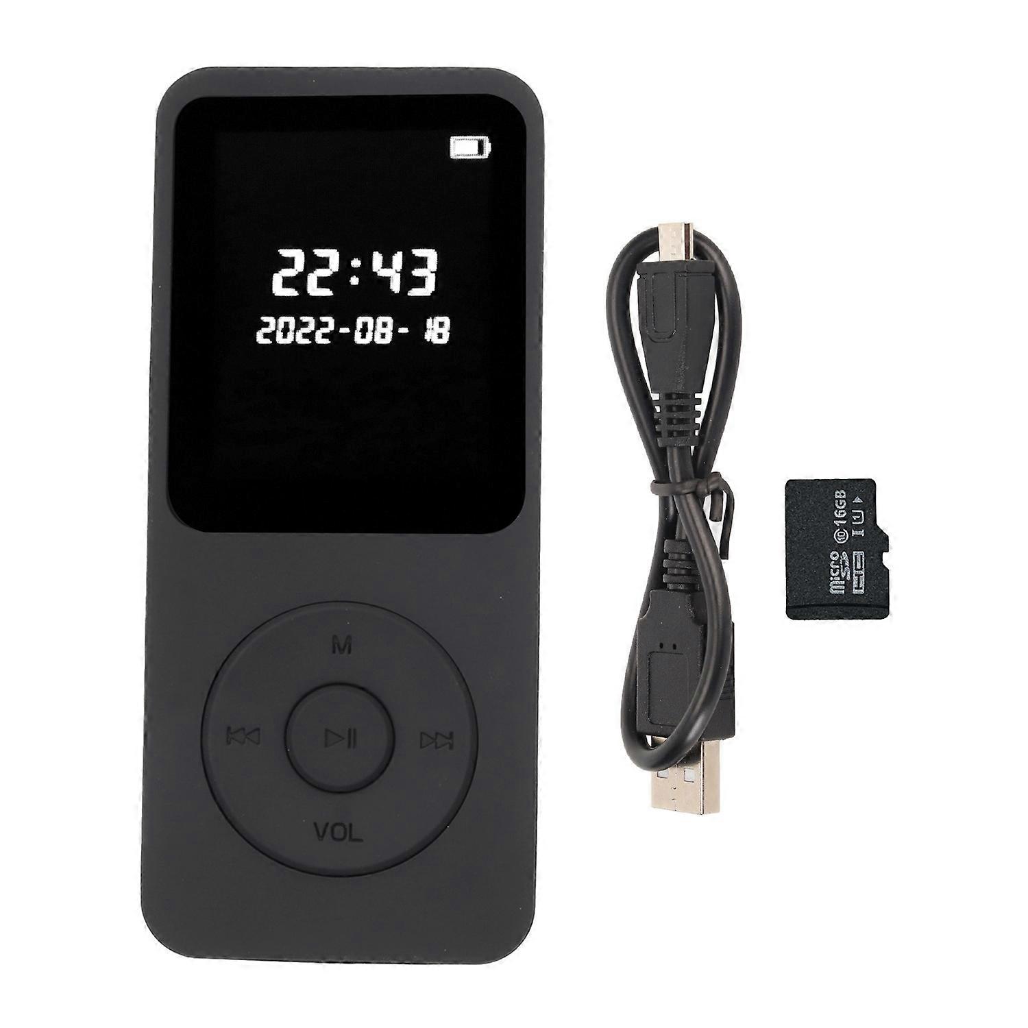 MP3 MP4 Player Bluetooth 5.0 Ultra Thin Digital LCD 1.77 Inch Screen Built in HD Speakers Portable H