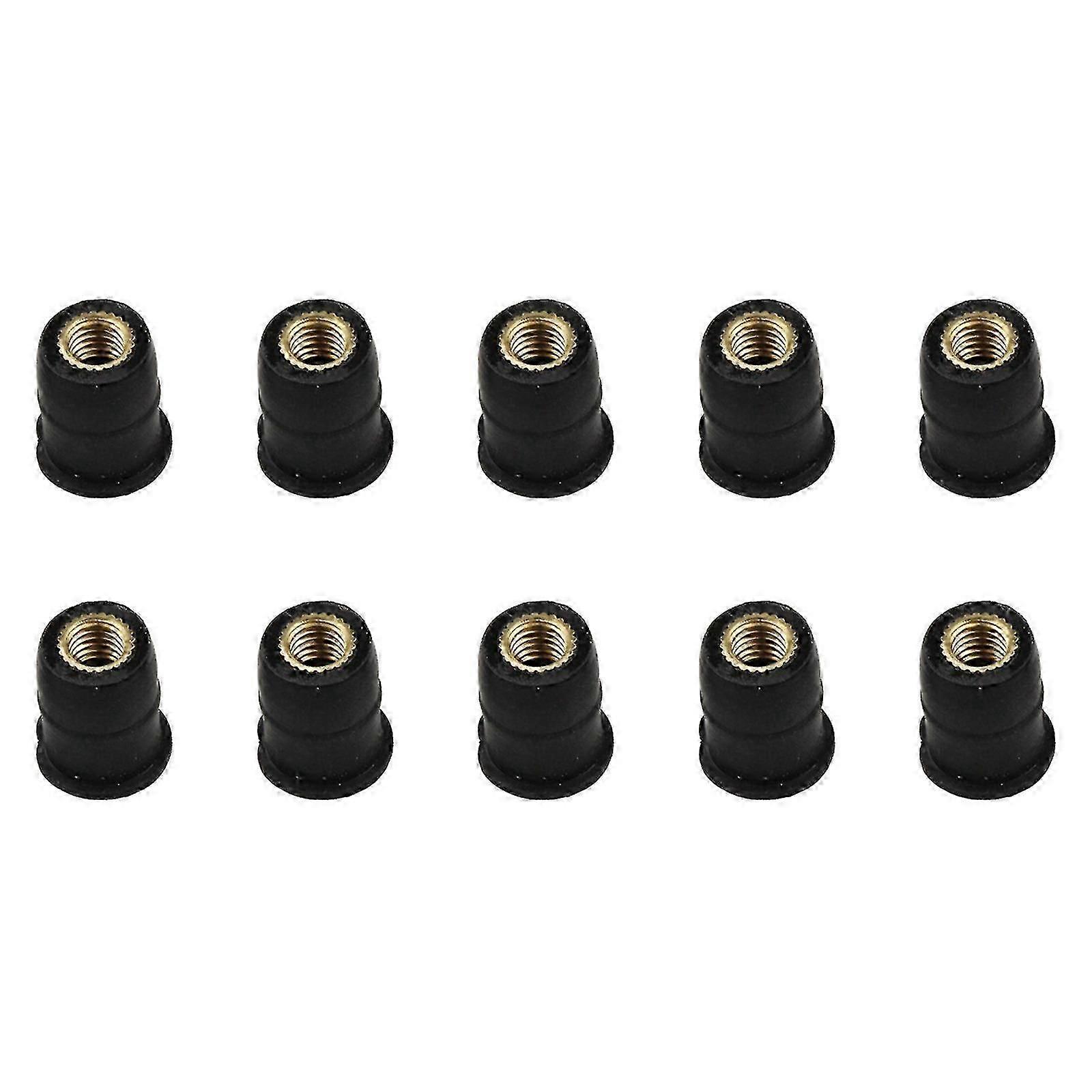 10kpl universaali moottoripyörän tuulilasi Fasterner Kit M4 / m5 / m6 kumikaivon mutteri