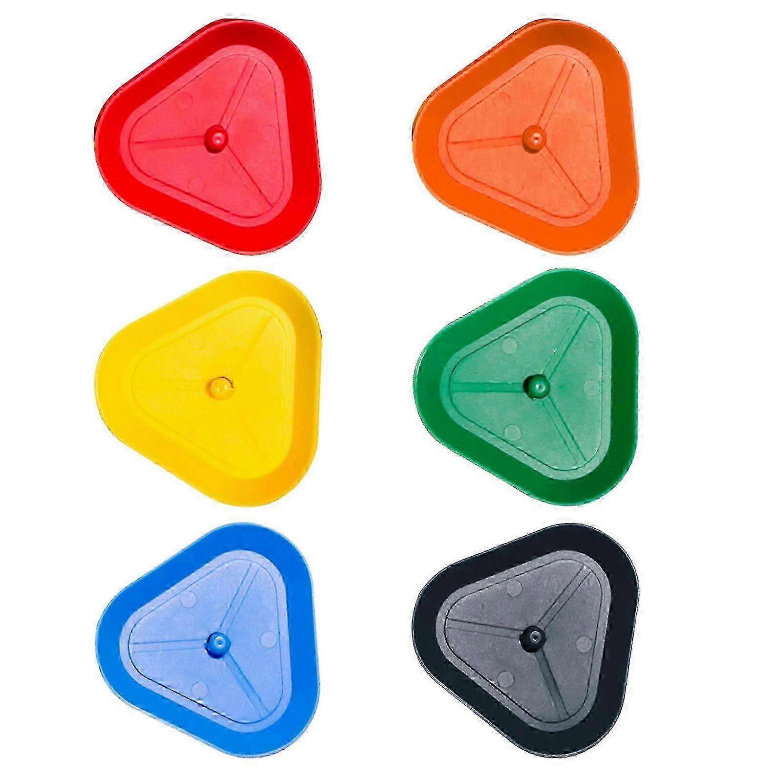 6Pcs Playing Card Holder Helper Portable Plastic Triangular Shape Poker Rack Card Holder Stand Clip for Poker Parties  Color 1
