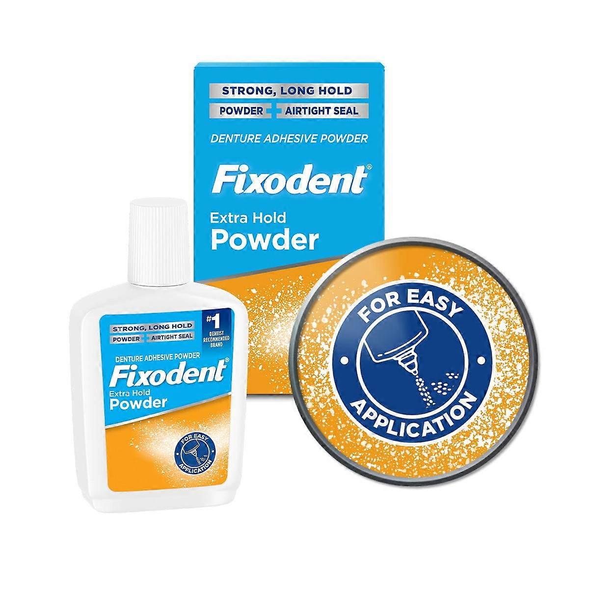 Fixodent 额外定型假牙粘接粉， 2.7 Oz