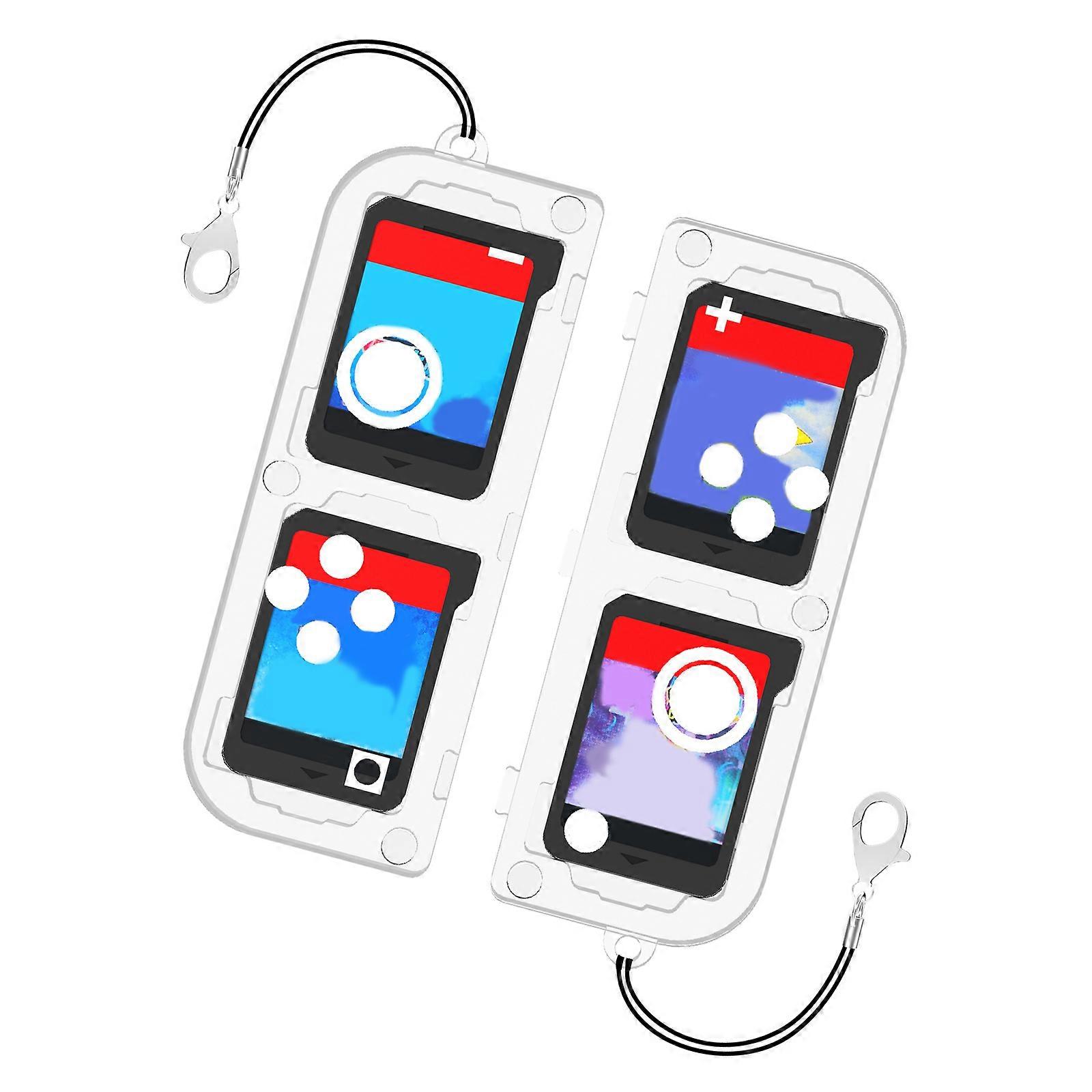 Ergonomic Lightweight Clear Plastic Game Card Organizers Storage Case Container For Cartridges And Compact Gaming Cards Multicolor