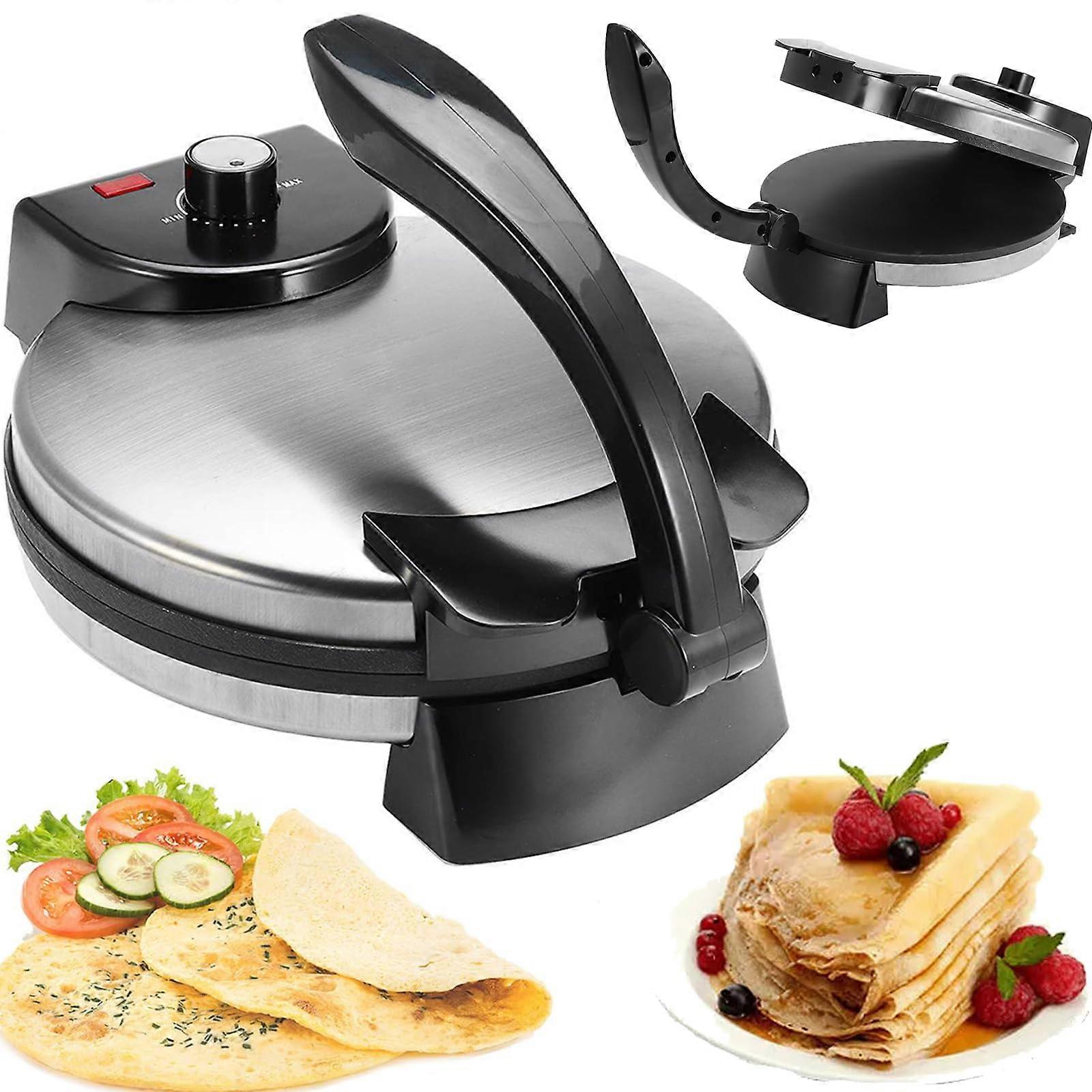 Roti Maker Electric 1800W Nonstick Chapati Tortilla Pizza Machine With Adjustable Temperature And Double Sided Heating