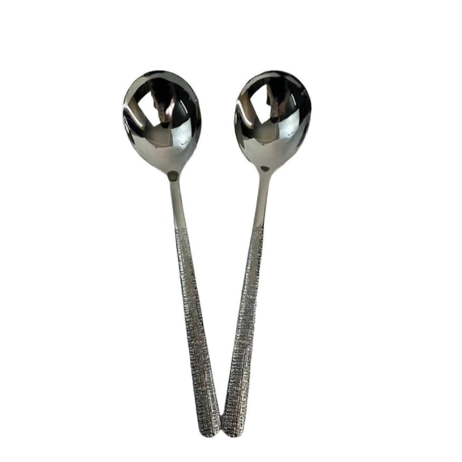 Stainless Steel Spoon with Hammer Pattern for Dining, Cooking and Dessert Serving