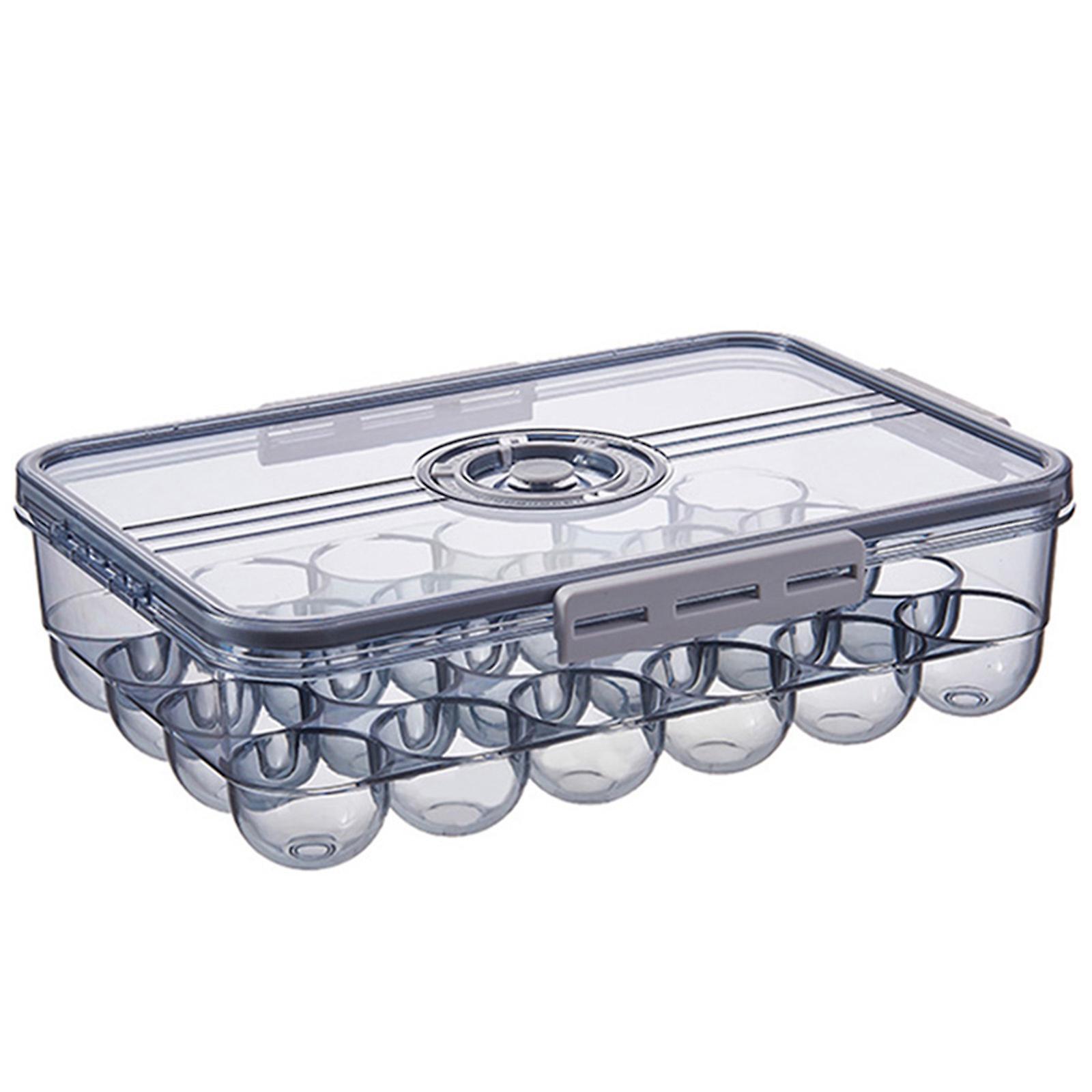 Egg Holders Stackable Refrigerator Organizer Bins Clear Plastic Storage