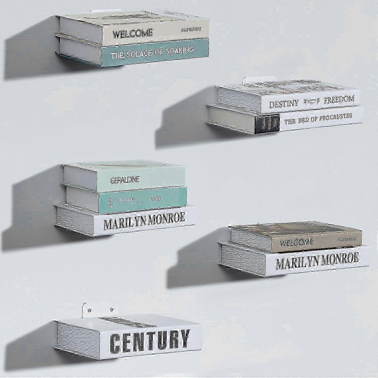 6 Pieces Invisible Floating Bookshelf for Home Storage Solution