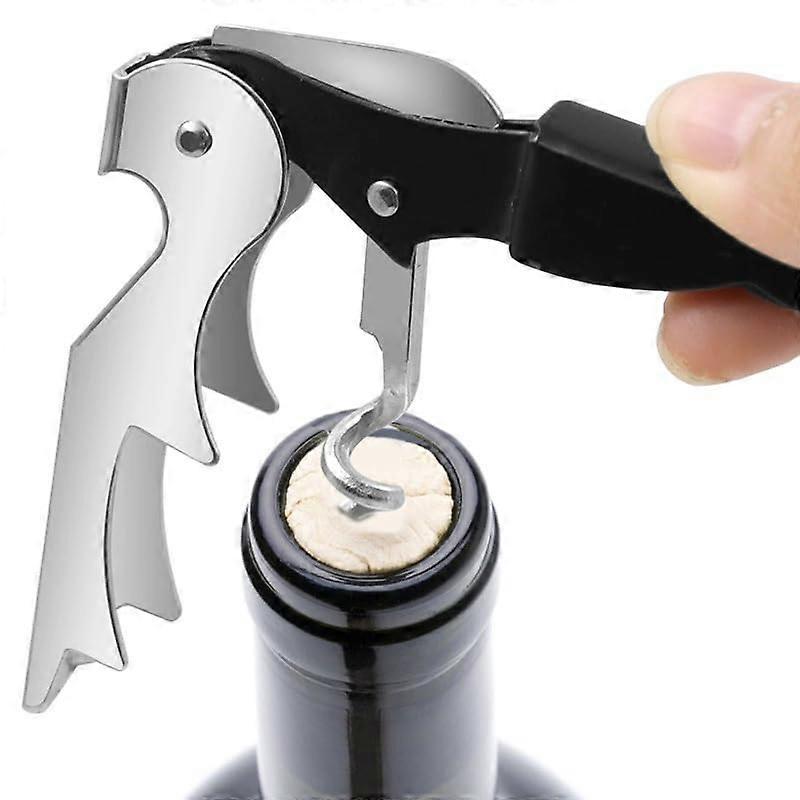 Wine Bottle Opener with Foil Cutter and Cap Remover for Waiters, Bartenders and Home Use