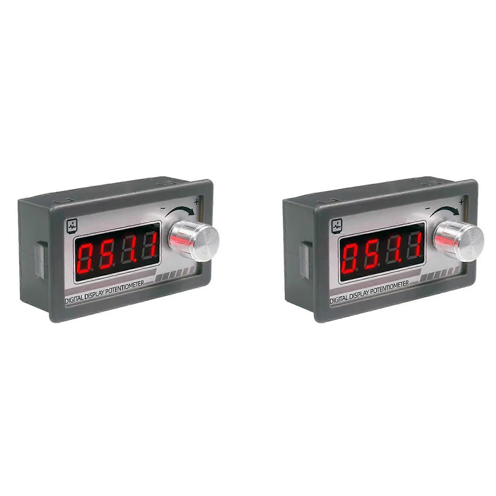 2X Digital Display Potentiometer Variable Resistor 10k Ω Resistance Signal Simulator for Speed Controller Inverter