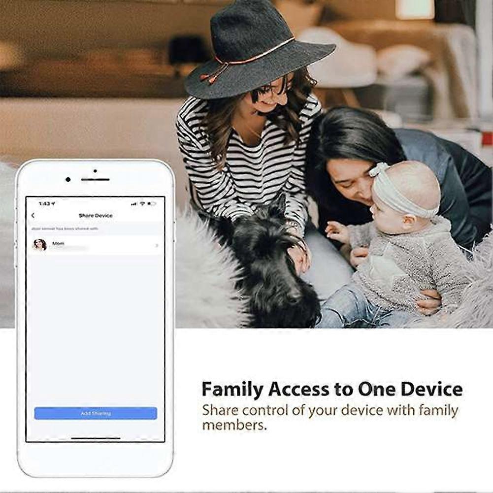 Smart Door Sensor - WiFi Wireless Window Sensor Real-Time Message Notification Compatible with Alexa Google Assistant