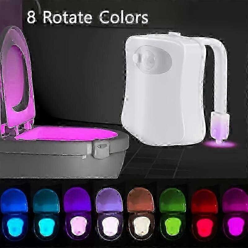 e Brighten Night Visits with 8-Color Toilet Sensor Light