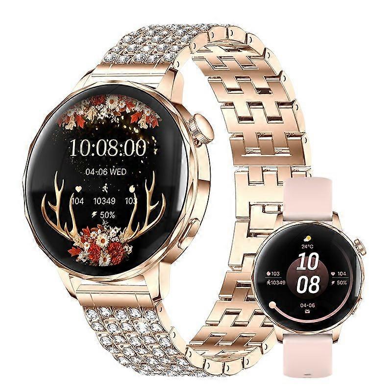I220 Smartwatch Bluetooth Call 1.27 inch HD Display Heart Rate SpO2 Fitness Tracker for Women