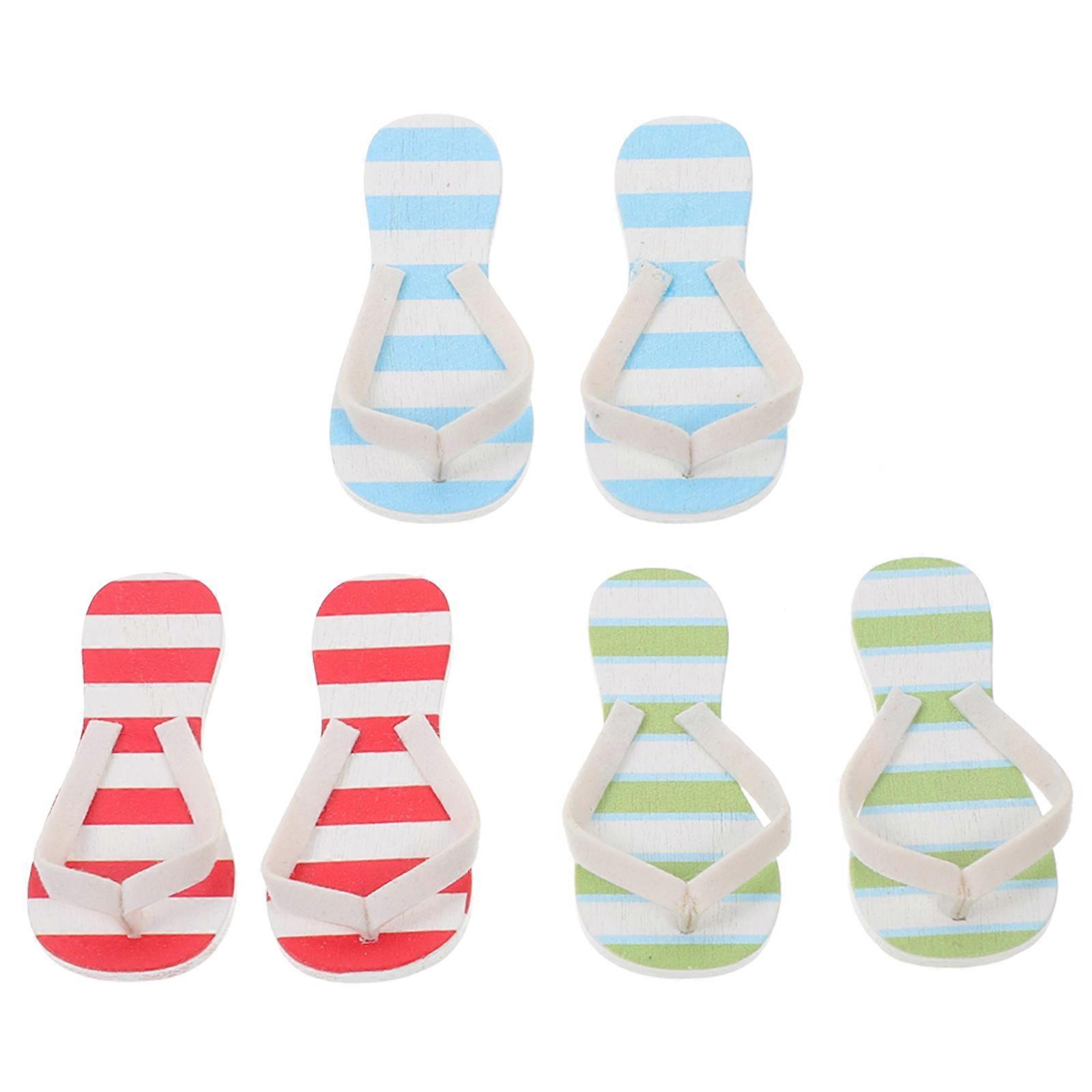 Miniature Slipper for Decor 12Pairs Tiny Slipper Prop Kits