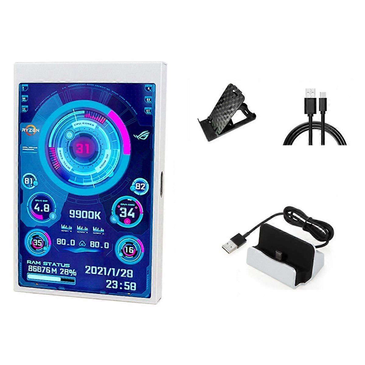 3.5 Inch IPS Mini Secondary Screen Computer CPU GPU RAM HDD Data Monitor Type-C LCD Monitor AIDA64