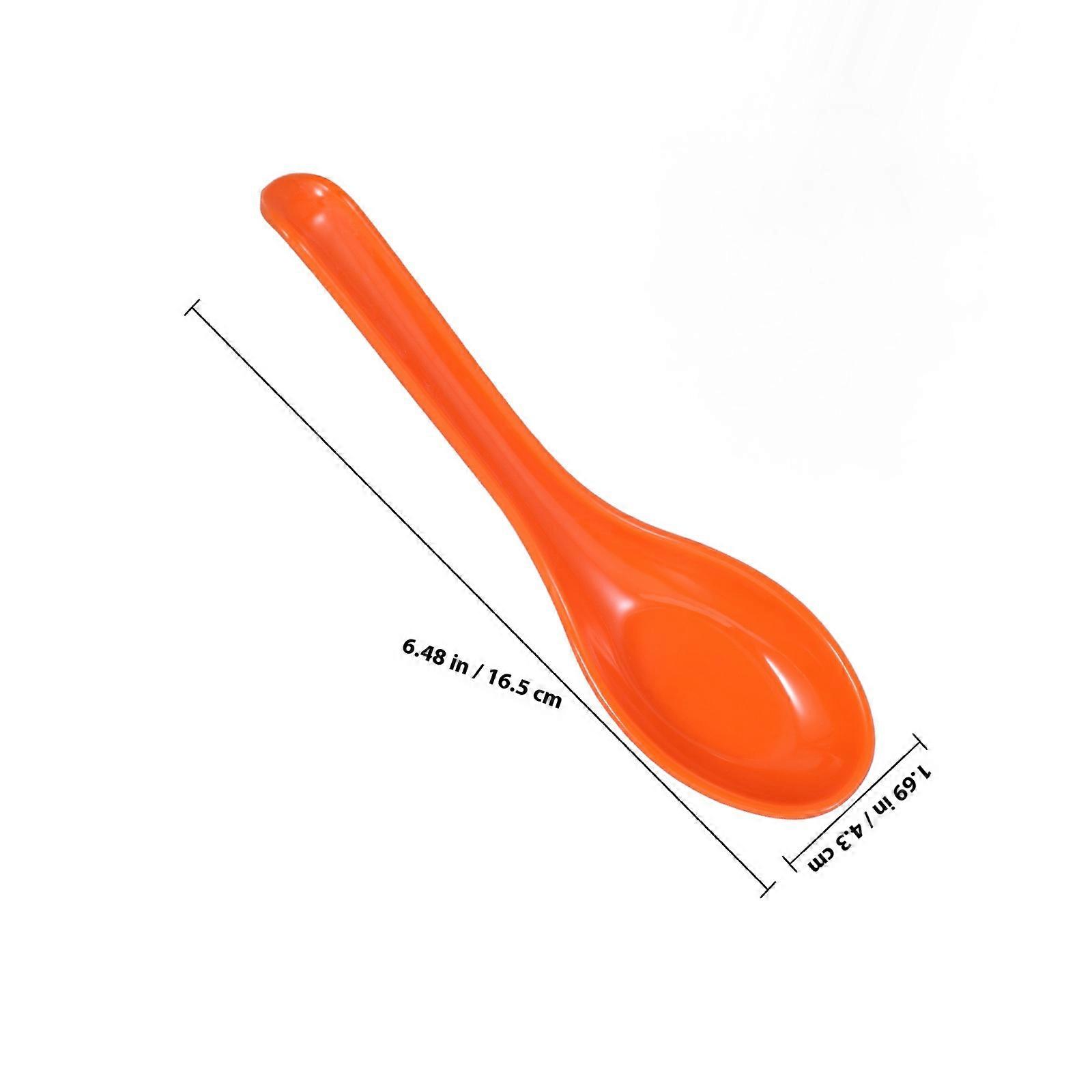 Large Orange Soup Ladle for Kitchen Use 6Pcs Serving Spoons