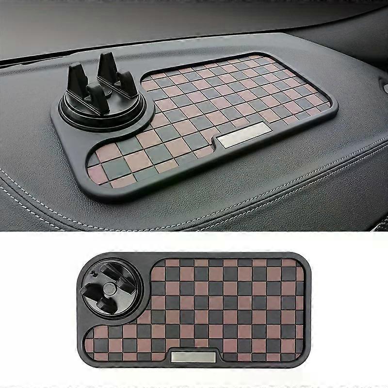 Car Dashboard Cell Phone Navigation Bracket + Anti-slip Mat Multifunctional Storage Items in the Car Brake Items Anti-fly Out