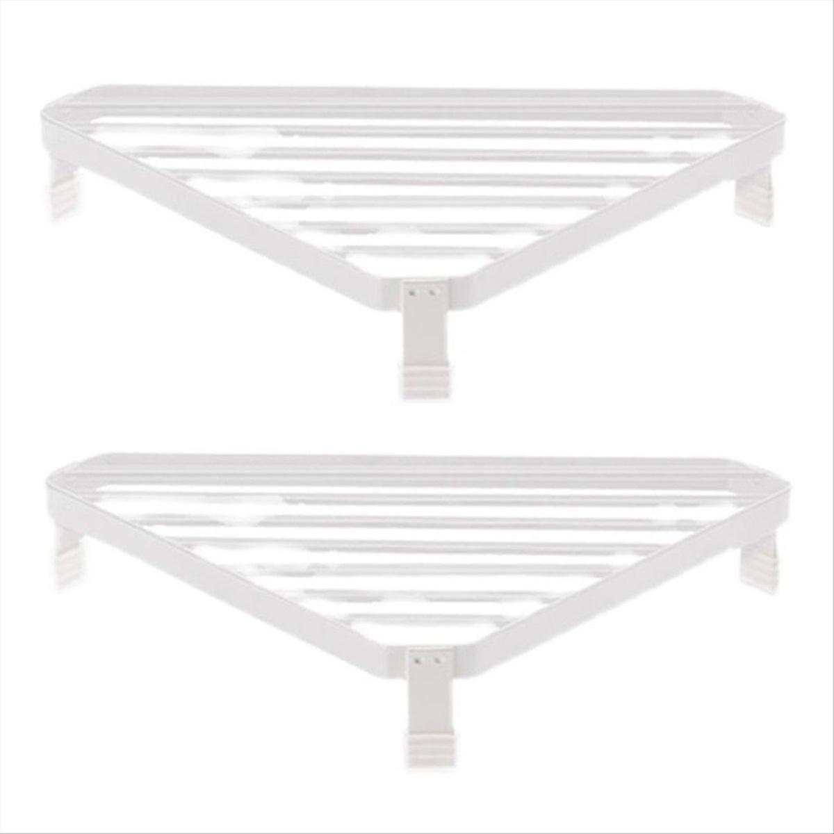 Furnace Angle Frame Wrought Iron Triangular Iron Frame Shelf White