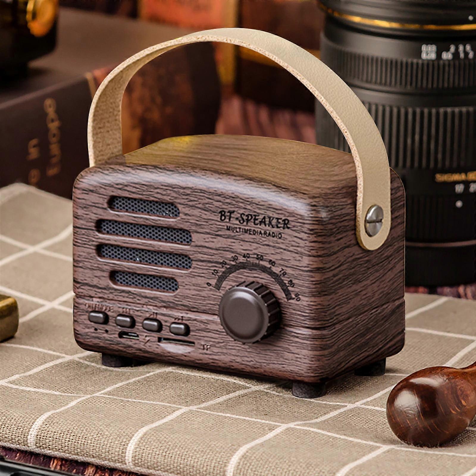 Big Holiday 50% Off! Portable Retro Bluetooth Speaker with Handle, FM Radio, Long Battery, Nostalgic Design - Compatible with All Devices