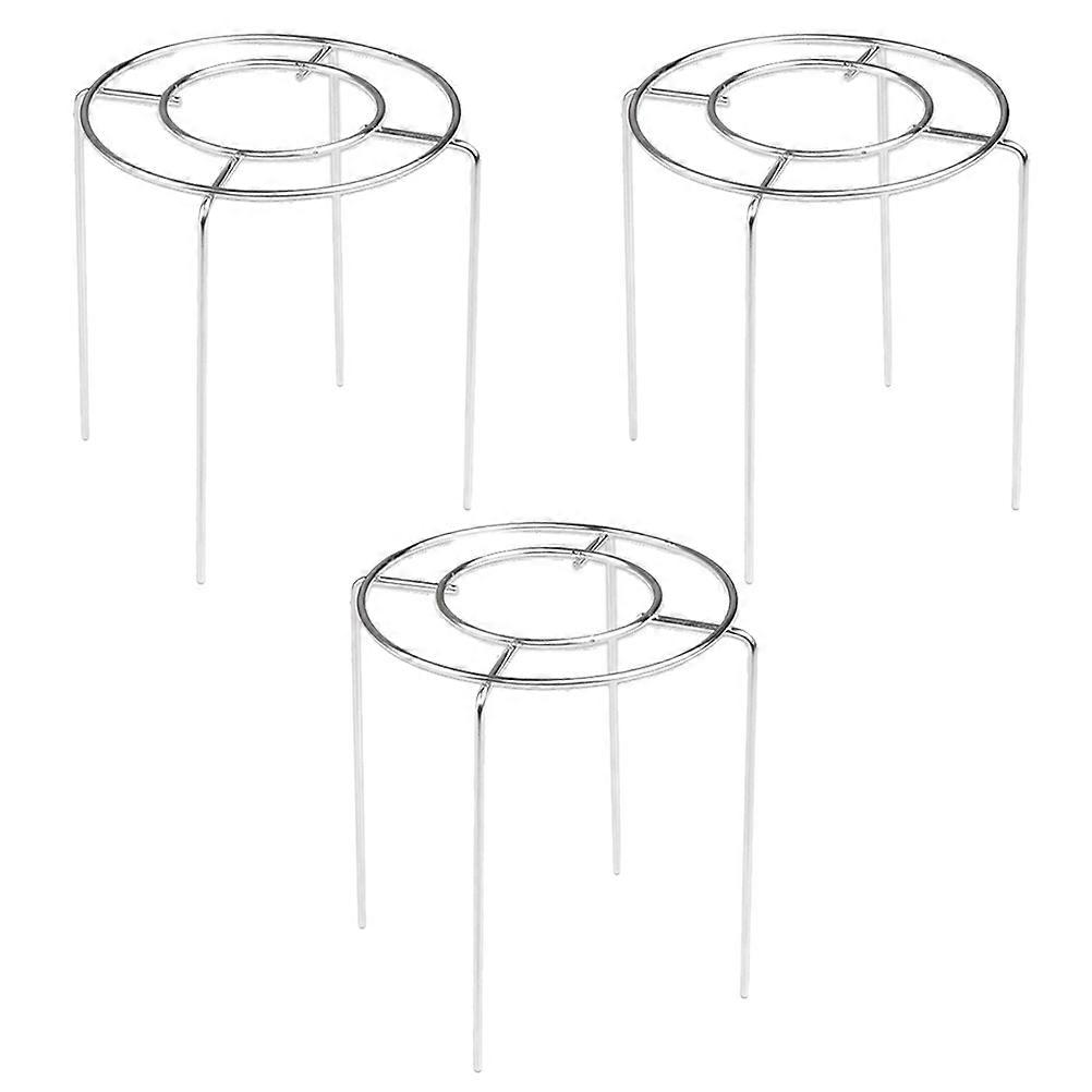 Round Baking Rack For Air Circulation And Food Storage Silver 3Pcs