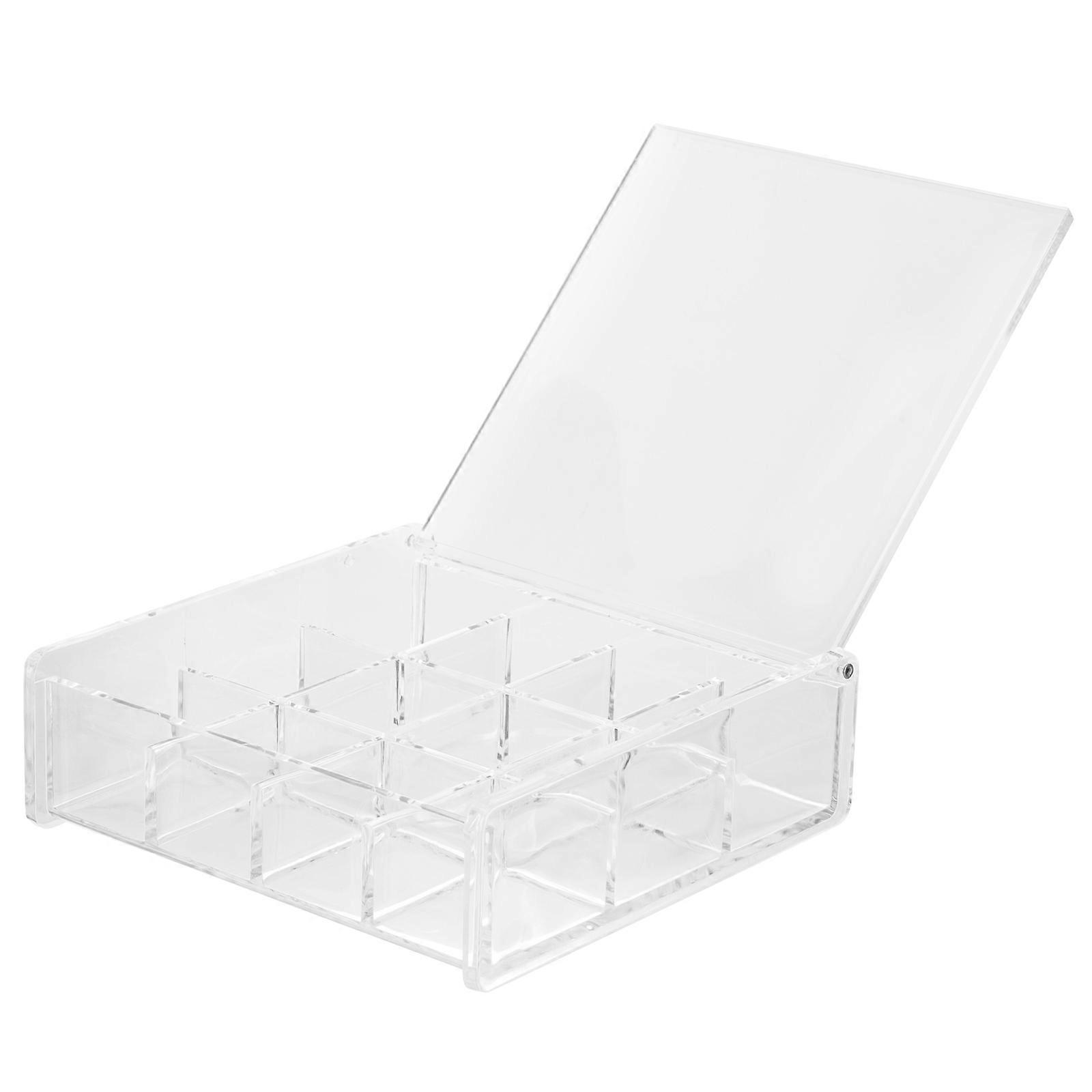 Jewelry Storage Box Plastic Ring Storage Box for 2Pcs Multi-Slots Organizer