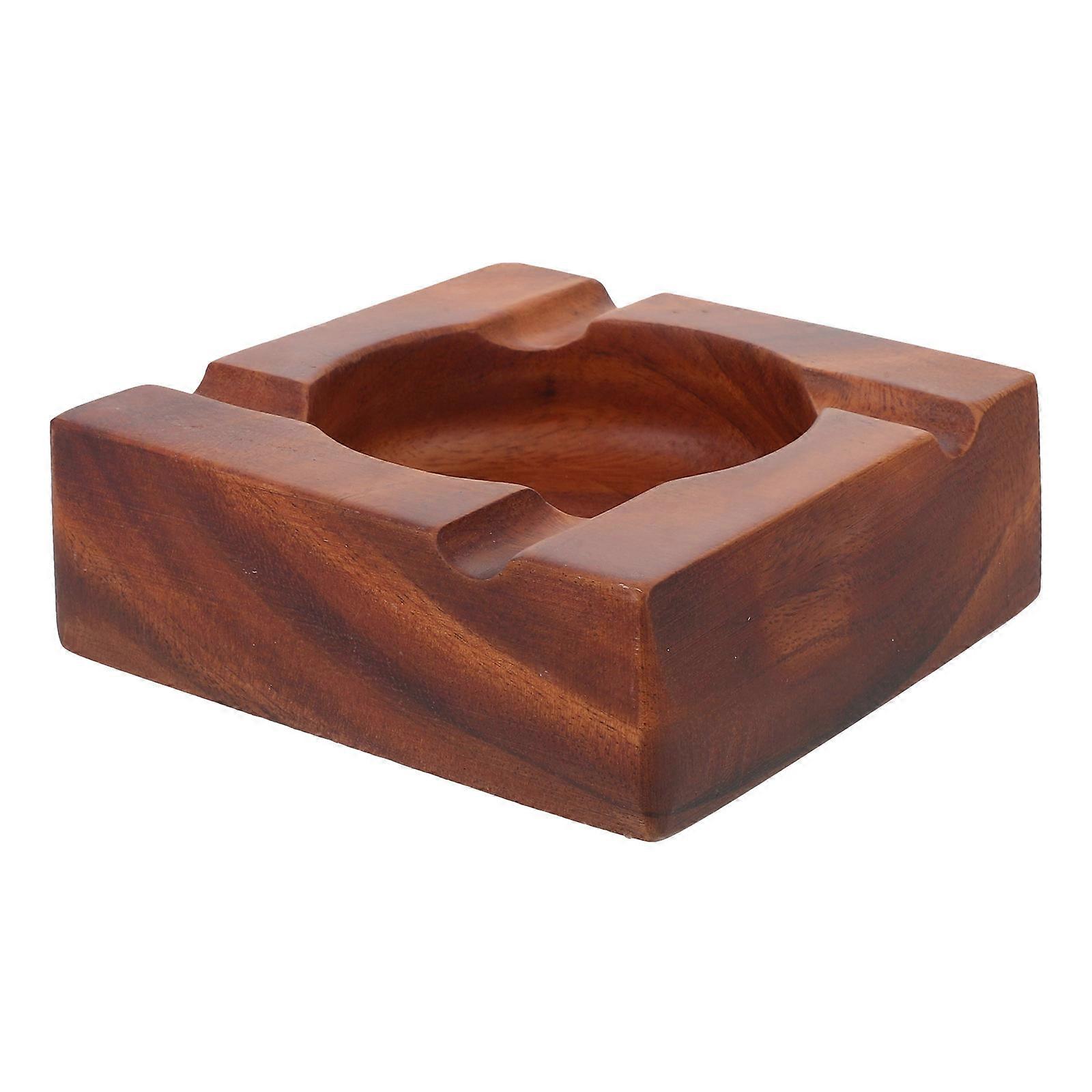 Walnut Wood Ashtray for Storage Decorative Desktop Smoking Tray