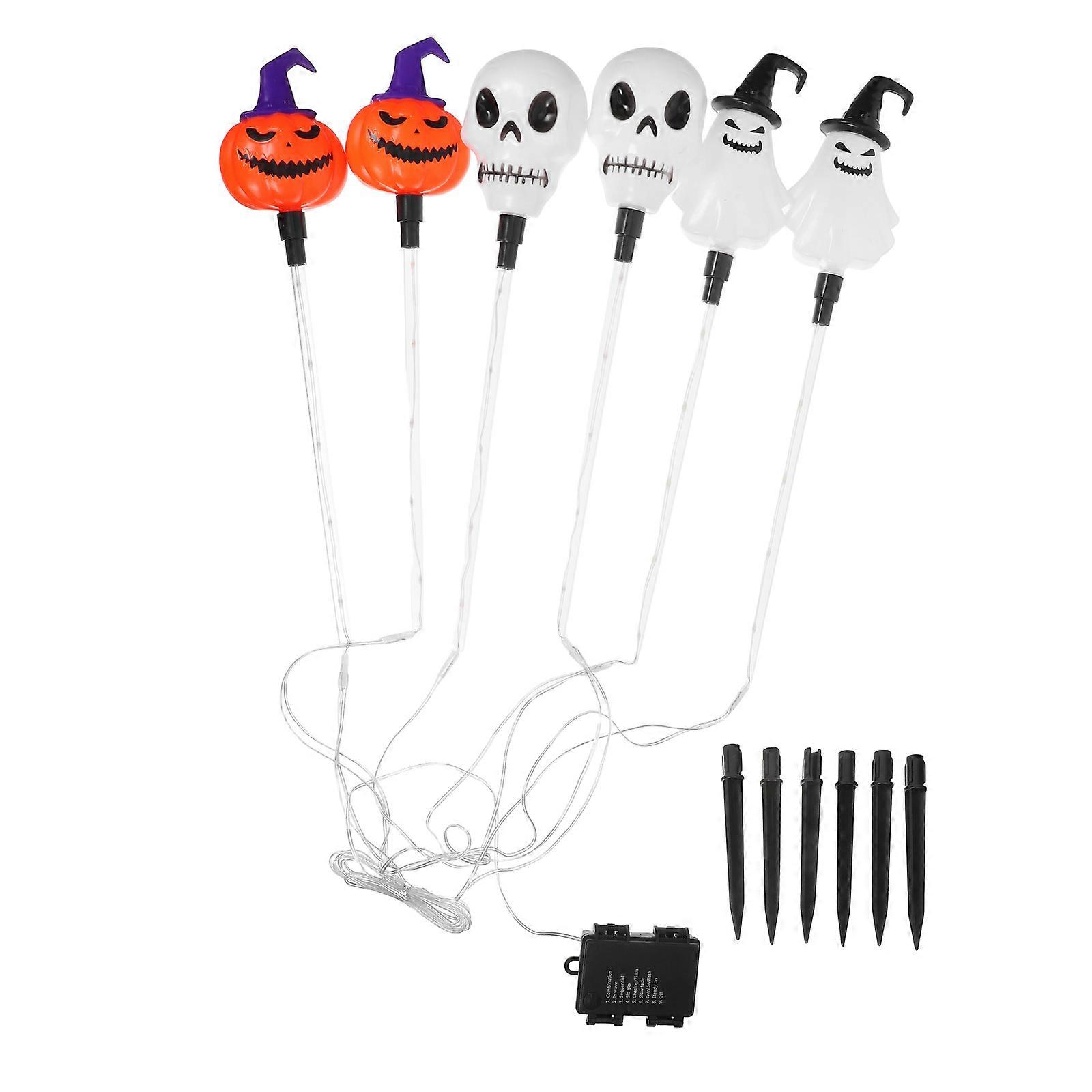 Outdoor Pumpkin Lights LED Pumpkin Ghost Pathway Lights for Halloween 1Set