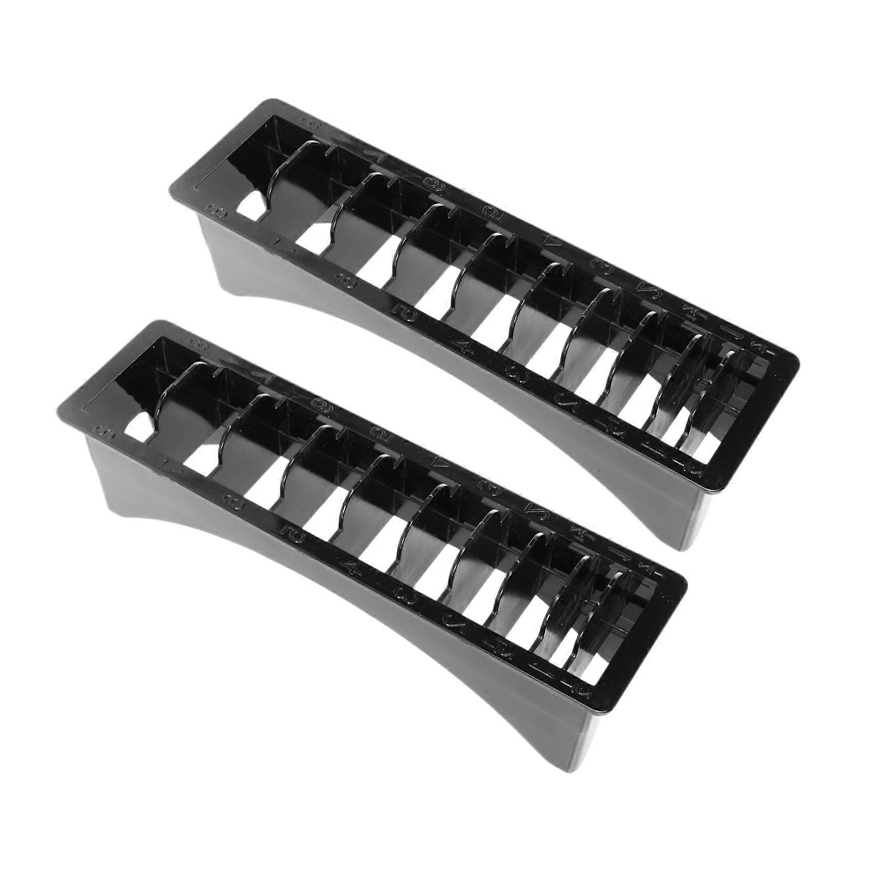 Hair Clipper Comb Organizer with Transparent Compartments, 2pcs Durable Clipper Blade Storage Case