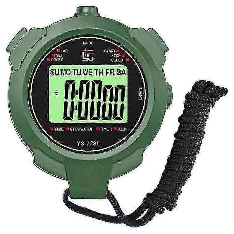 Professional Stopwatch for Sports with 2 Memory Mute Light Function
