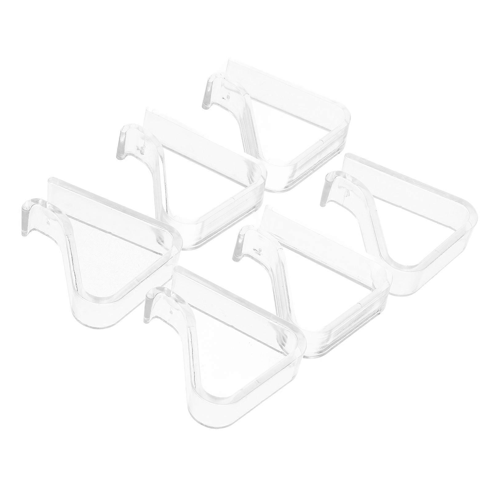 6pcs Transparent Tablecloth Clips Windproof Clamps for Outdoor Tables Small