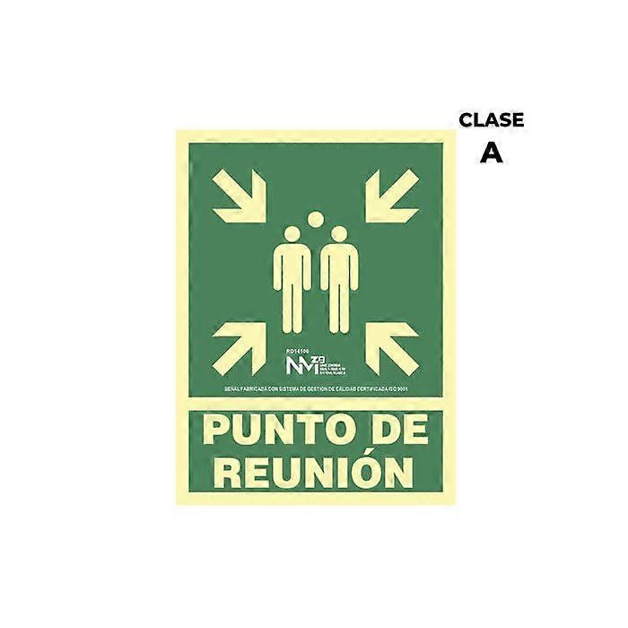 Evacuation Panel "Meeting Point" Class A (1mm PVC) 22.4x30cm