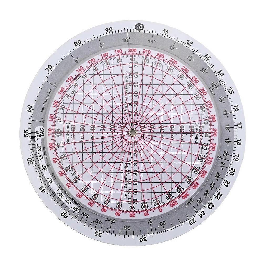 Flight Ruler Flight Computer Aviation Plotter Slide Rule for Aviation Flight Train Circular Navigation Calculation Ruler