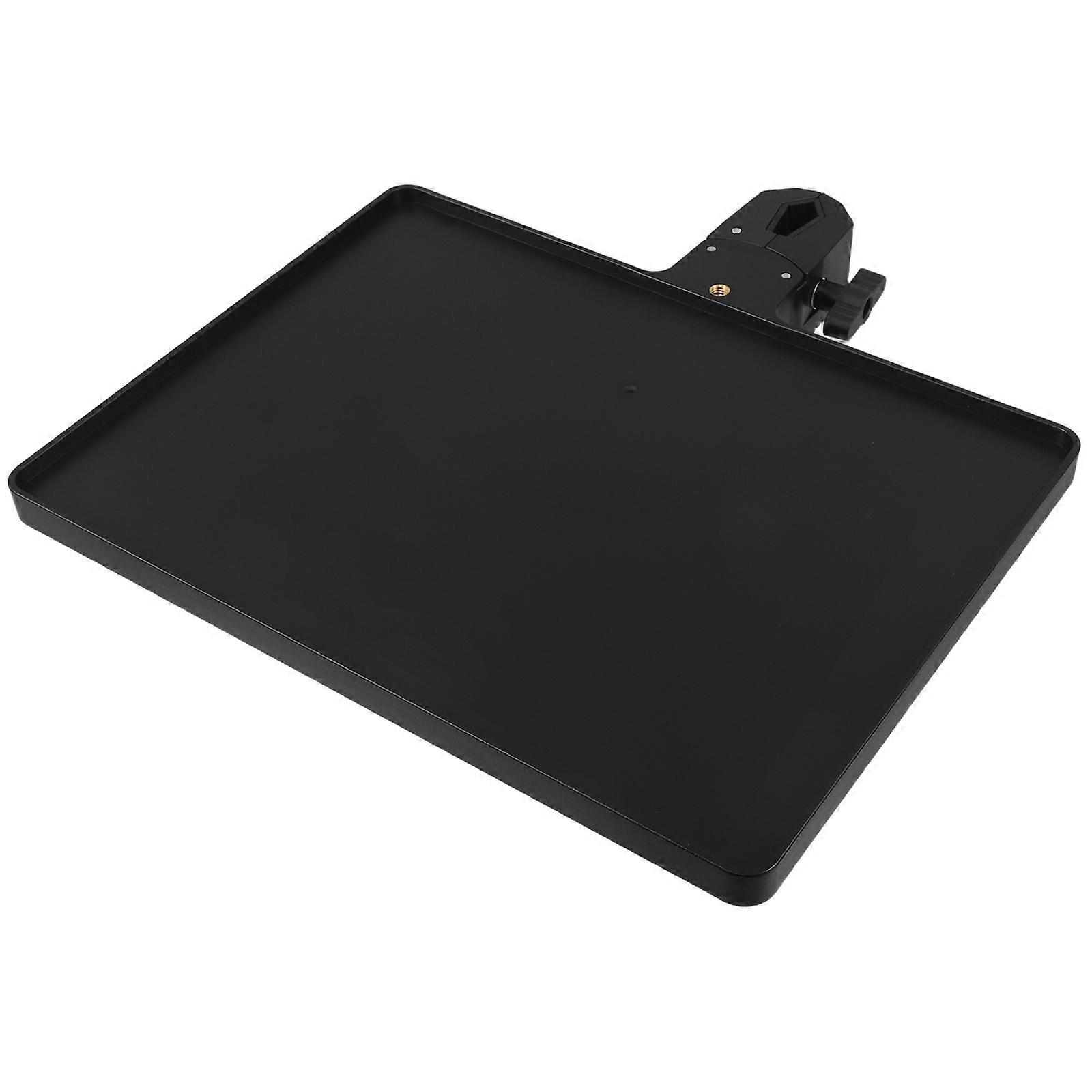 Karaoke And Recording Mic Stand Tray For Indoor Setup With Precision Craftsmanship In Black 1Set