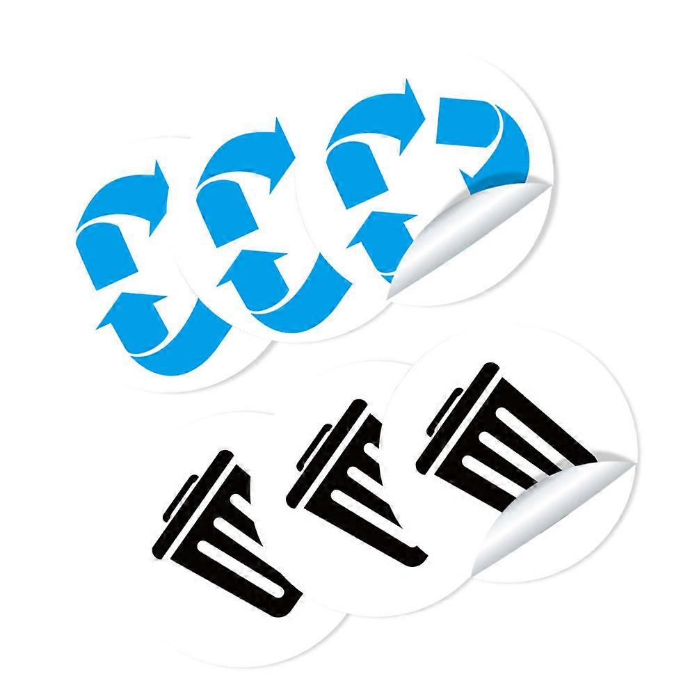 Garbage Classification Stickers PVC Garbage Sorting Sticker for Decoration 3Sets